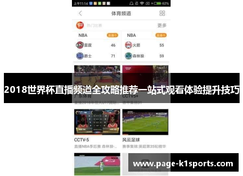 2018世界杯直播频道全攻略推荐一站式观看体验提升技巧 2018世界杯直播频道全攻略推荐一站式观看体验提升技巧