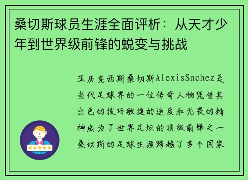 桑切斯球员生涯全面评析:从天才少年到世界级前锋的蜕变与挑战 桑切斯球员生涯全面评析:从天才少年到世界级前锋的蜕变与挑战
